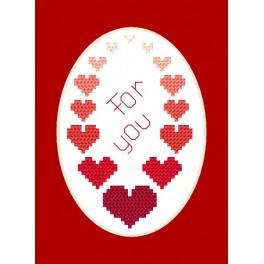 GU 8588 Cross stitch pattern - Greeting card - For you