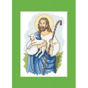 GU 8623 Schema punto croce - Cartolina di Pasqua - Cristo