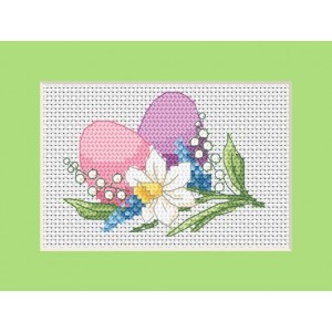 GU 8625-01 Printed cross stitch pattern - Easter card - Colorful Easter eggs