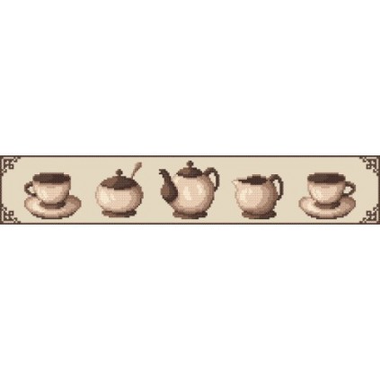 GU 8638 Cross stitch pattern - Dishcloth - Coffee set