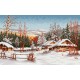 W 744 Cross stitch pattern PDF - A winter cottage