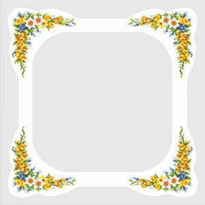 W 8283 ONLINE pattern pdf - Tablecloth with spring flowers