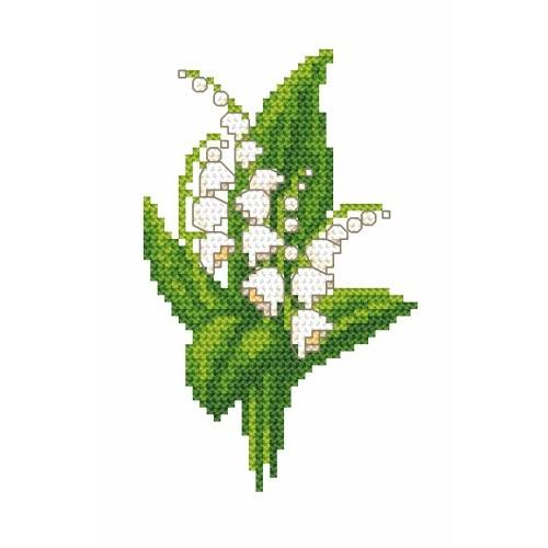 NIP Riolis LILLY OF THE VALLEY #241 Cross Stitch Kit Floral Design 