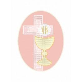 W 8629-01 ONLINE pattern pdf - Card - First Holy Communion - Host