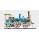 4093 Tela per arazzo - Locomotiva blu