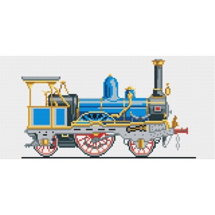 4093 Tela per arazzo - Locomotiva blu