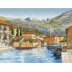 K 754 Tapestry canvas - Town on water