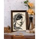 K 4862 Toile de tapisserie - Femme aux perles