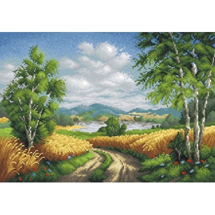 K 7035 Lienzo tapiz - Camino rural