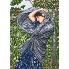 K 8023 Tapestry canvas - The girl in the wind by J. W. Boreas