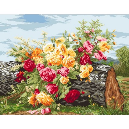 K 8063 Wandteppiche - vergessener Bouquet