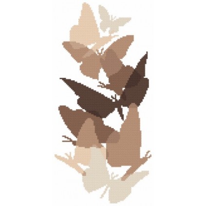 K 8518 Tapestry Canvas - Borboletas em Sepia