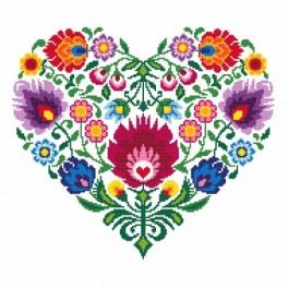 K 8535 Tapestry canvas - Ethnic heart