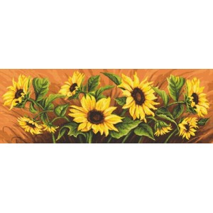 W 10005 Cross stitch pattern PDF - Field of sunflowers