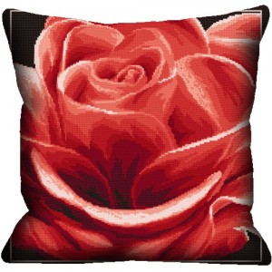 W 2255 Cross stitch pattern PDF - Pillow - Red rose