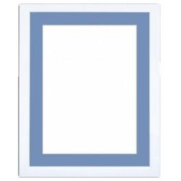S 157005-1519-195 Wooden frame - white colour - blue passpartout (15x19,1cm)