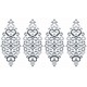 W 8832 Cross stitch pattern PDF - Easter egg - gray arabesque