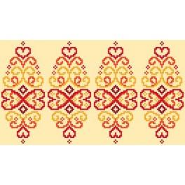W 8834 ONLINE pattern pdf - Easter egg - red arabesque