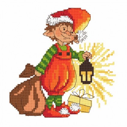 GC 10024 Cross Stitch Pattern - Papai Noel Gnome