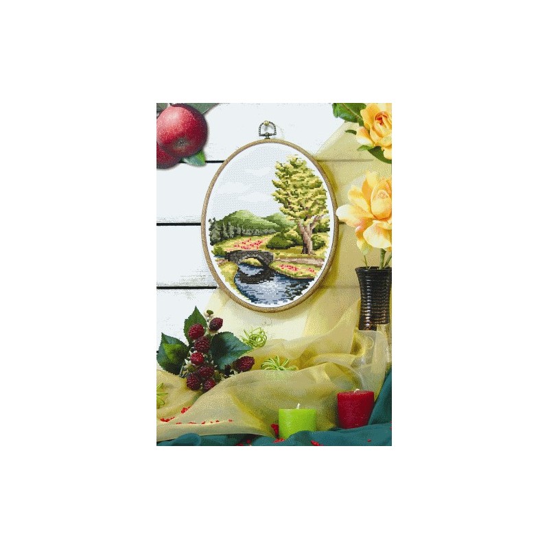 Embroidery hoop-frame oval 20 x 26 cm - Coricamo