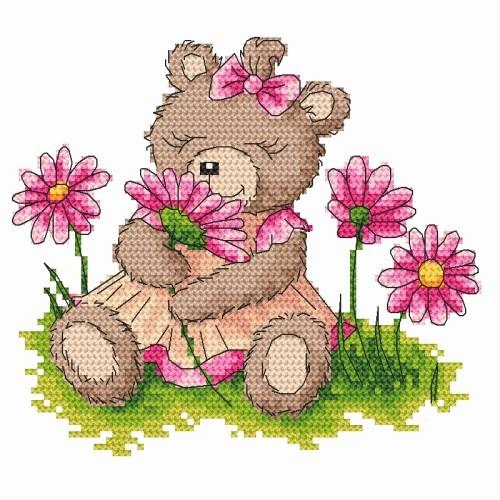 teddy bear cross stitch