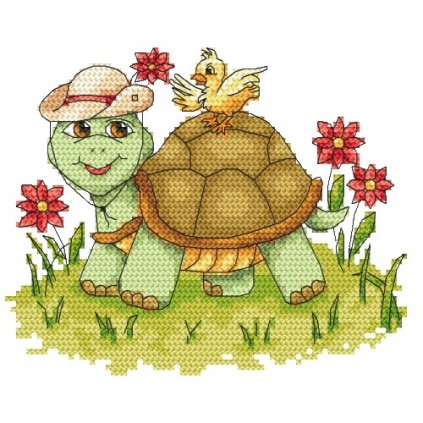 GC 4929 Cross Stitch Pattern - Funny Turtle