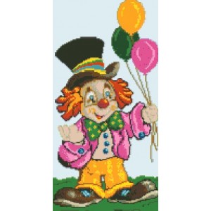 GC 6527 Cross stitch pattern on paper - Clown