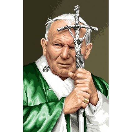 GC 7071 Kreuzstichmuster auf Papier - Papst Johannes Paul II.
