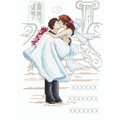 GC 8311 Padrão de ponto cruzado no papel - memória de casamento