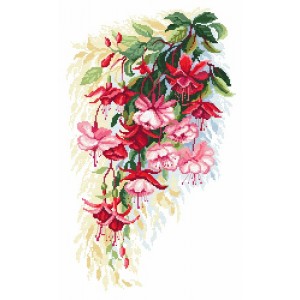 Cross stitch kit - Small flowers - repeatable pattern - Coricamo