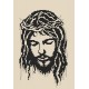 GC 8400 Cross Stitch Pattern - Jesus usando uma coroa de espinhos