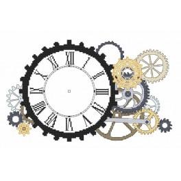 GC 8701 Cross stitch pattern - Steampunk clock