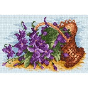 GC 879 Cross stitch pattern - Violets in the basket