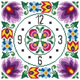 GC 8844 Cross stitch pattern - Ethnic clock
