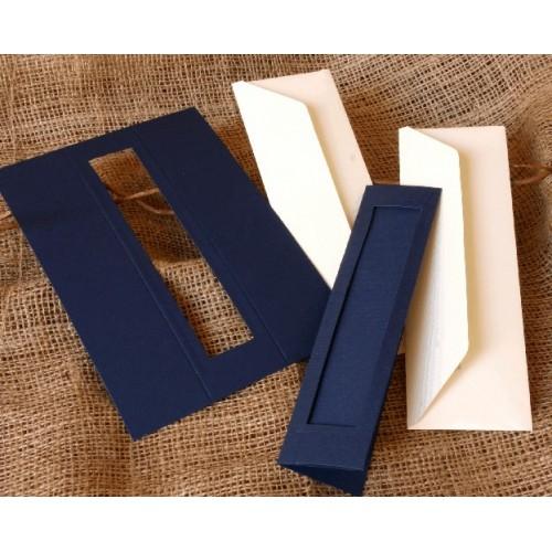 Bookmarks with a rectangular passe-partout navy blue Bookmarks with a rectangular passe-partout navy blue