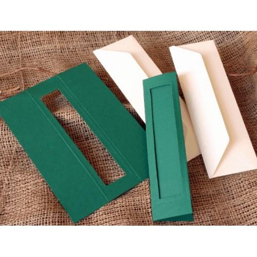 Bookmarks with a rectangular passe-partout dk green Bookmarks with a rectangular passe-partout dk green