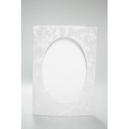 902-03 Big card with an oval passe-partout pearly 902-03 Big card with an oval passe-partout pearly