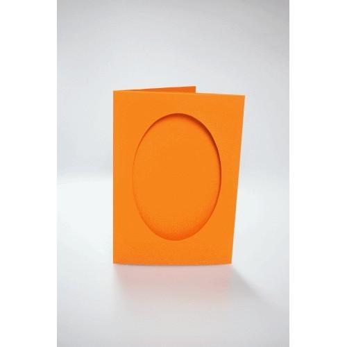 943-10 Cards with an oval passe-partout orange 943-10 Cards with an oval passe-partout orange