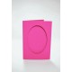 943-11 Cards with an oval passe-partout pink