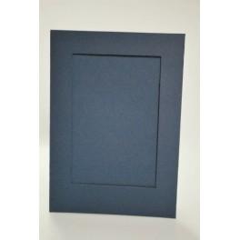 944-08 Big card with a rectangular passe-partout navy blue