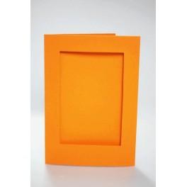 944-10 Big card with a rectangular passe-partout orange