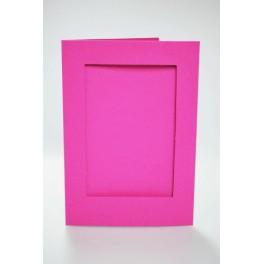 944-11 Big card with a rectangular passe-partout pink