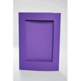944-12 Big card with a rectangular passe-partout purple