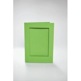 946-05 Cards with a rectangular passe-partout lt green