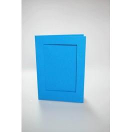 946-07 Cards with a rectangular passe-partout blue