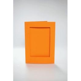 946-10 Cards with a rectangular passe-partout orange