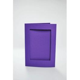 946-12 Cards with a rectangular passe-partout purple