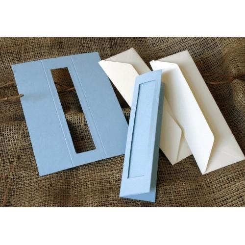 Bookmarks with a rectangular passe-partout blue Bookmarks with a rectangular passe-partout blue