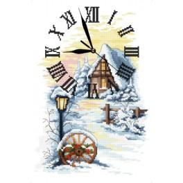 AN 10027 Tapestry aida - Winter clock
