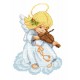 En 8301 Tapestry Aida - Angel med fiolin